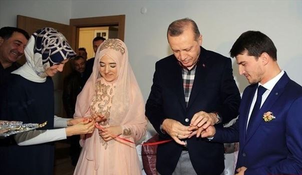 عکس/ حضور اردوغان و همسرش در مراسم خواستگ
