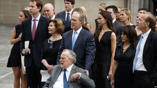 مراسم بزرگداشت «باربارا بوش» با حضور روسای جمهوری پیشین آمریکا