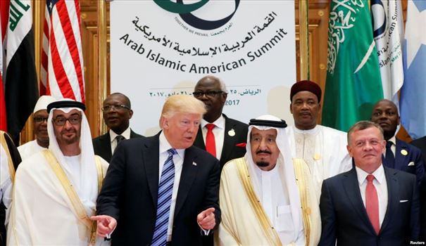 گزارش تصویری: دیدارهای پرزیدنت ترامپ در عربستان سعودی، شوخی ترامپ با السیسی