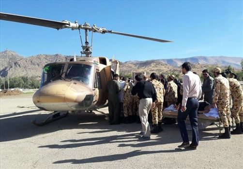 زلزله کرمانشاه| برپایی بیمارستان صحرایی ارتش در سرپل ذهاب + تصاویر