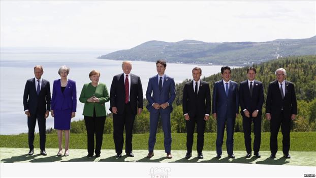 مذاکرات رئیس جمهوری آمریکا با رهبران قدرت‌های صنعتی جهان در اجلاس گروه هفت